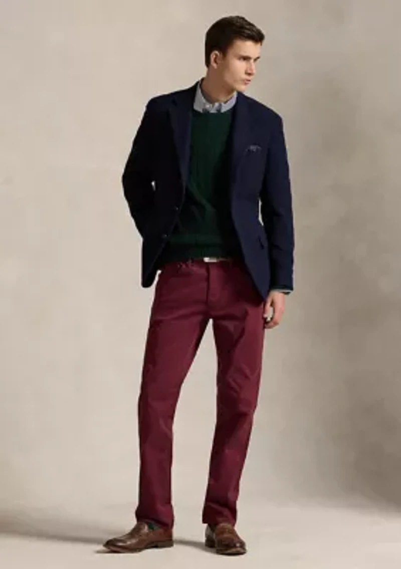 Varick Slim Straight Stretch Sateen Pants