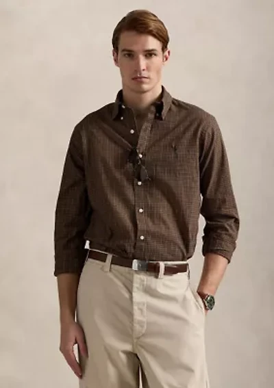 Classic Fit Plaid Twill Shirt