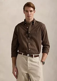Classic Fit Plaid Twill Shirt