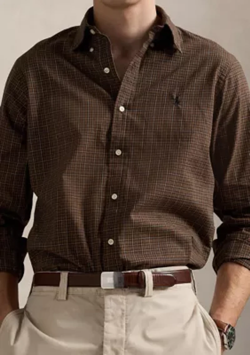 Classic Fit Plaid Twill Shirt