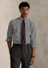 Classic Fit Striped Poplin Shirt