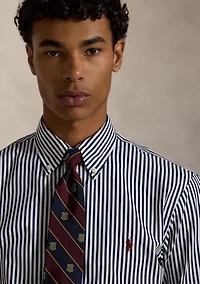 Classic Fit Striped Poplin Shirt