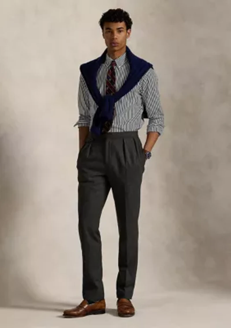 Classic Fit Striped Poplin Shirt