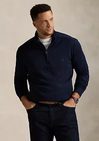 Big & Tall Quilted Double-Knit Jersey Pullover