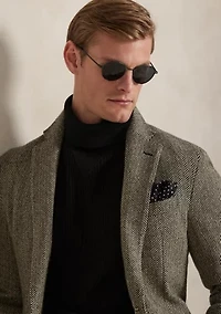 Waffle-Knit Fleece Turtleneck