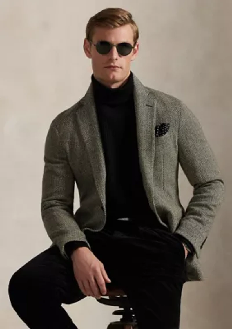 Waffle-Knit Fleece Turtleneck