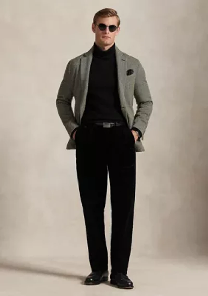 Waffle-Knit Fleece Turtleneck