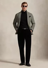 Waffle-Knit Fleece Turtleneck