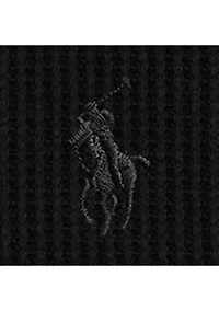 Waffle-Knit Fleece Turtleneck