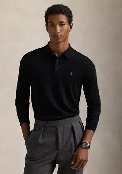 Wool Polo-Collar Sweater