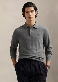 Wool Polo-Collar Sweater