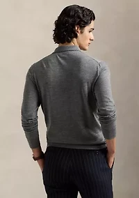 Wool Polo-Collar Sweater