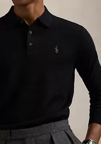 Wool Polo-Collar Sweater