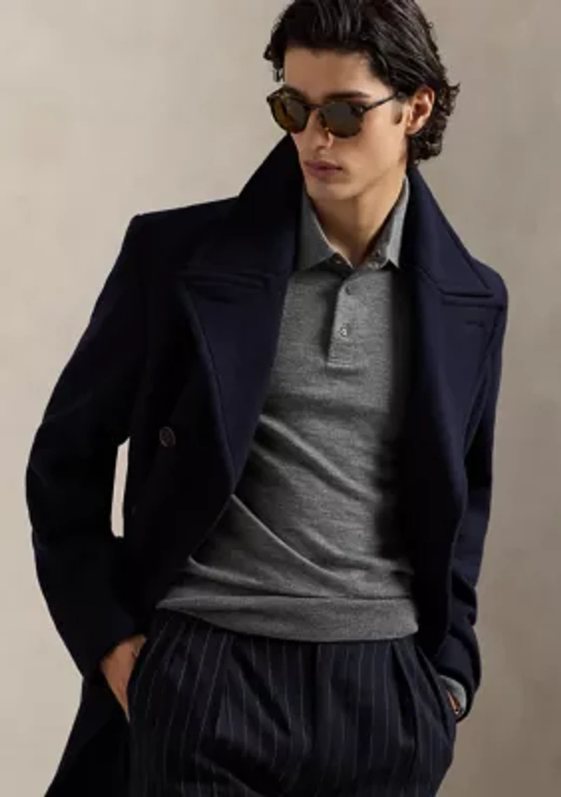 Wool Polo-Collar Sweater