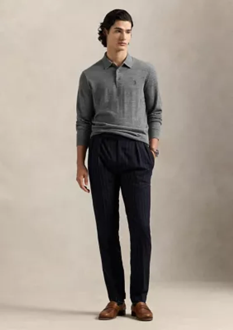 Wool Polo-Collar Sweater