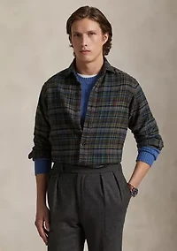 Classic Fit Plaid Brushed Flannel Shirt