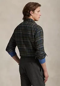 Classic Fit Plaid Brushed Flannel Shirt