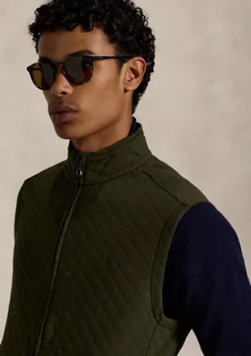 Men's Quilted Double-Knit Jersey Vest