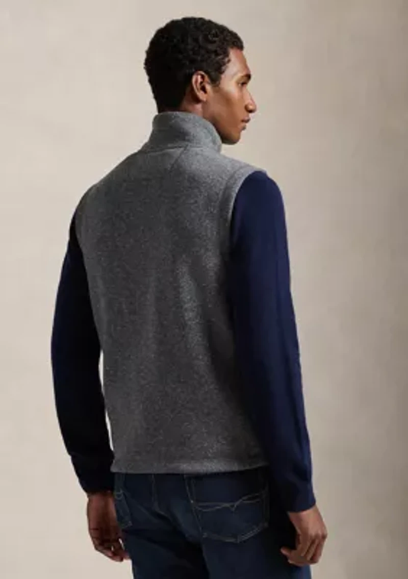 Brushed Fleece Mock Neck Vest