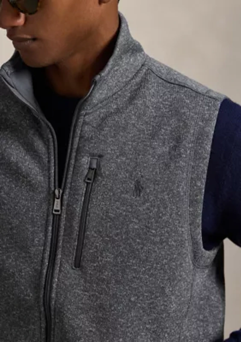 Brushed Fleece Mock Neck Vest