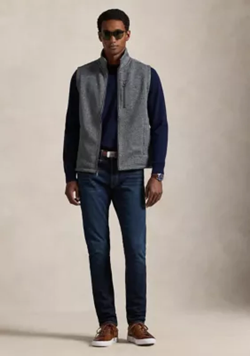 Brushed Fleece Mock Neck Vest