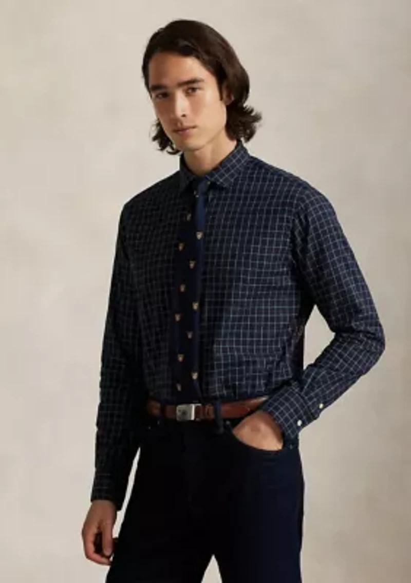 Classic Fit Plaid Twill Shirt