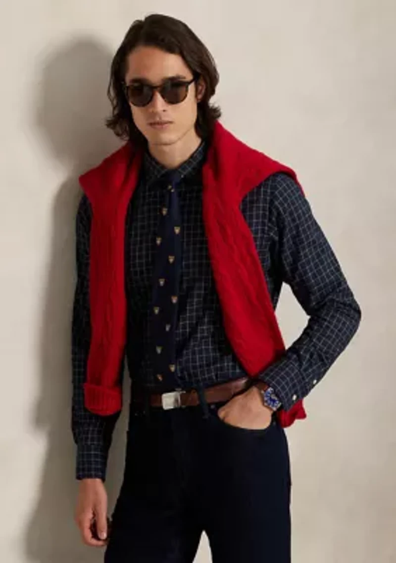 Classic Fit Plaid Twill Shirt