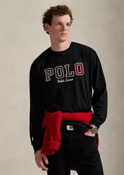 Men's Classic Fit Plaid-Logo Jersey T-Shirt