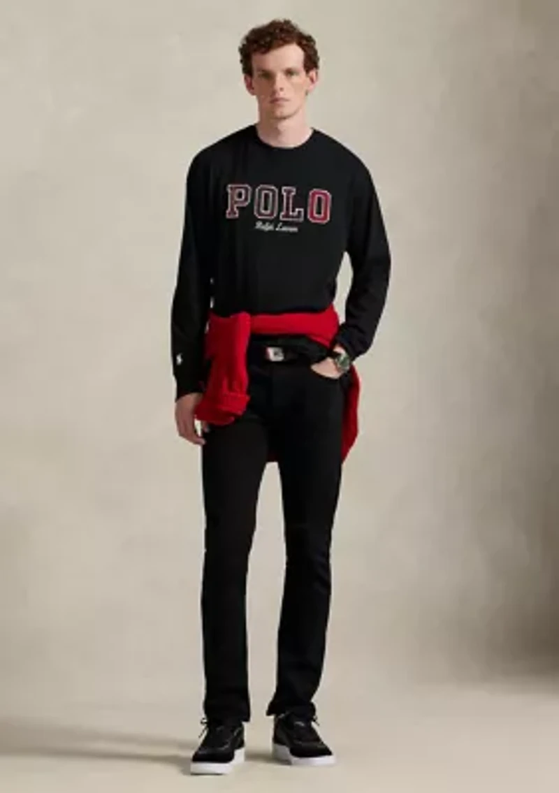 Men's Classic Fit Plaid-Logo Jersey T-Shirt