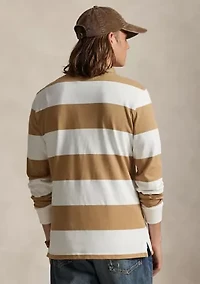 Men's Classic Fit Khaki-Collar Rugby Shirt