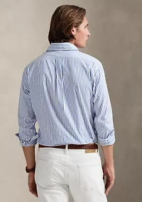 Men's Classic Fit Striped Poplin Shirt