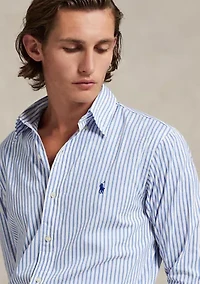 Men's Classic Fit Striped Poplin Shirt