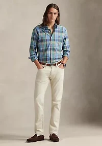 Classic Fit Plaid Poplin Shirt