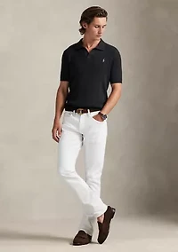 Men's Rib-Knit Cotton Johnny-Collar Sweater