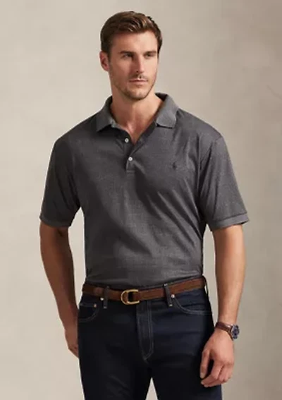 Big & Tall Glen Plaid Soft Cotton Polo Shirt