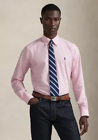 Classic Fit Gingham Stretch Poplin Shirt