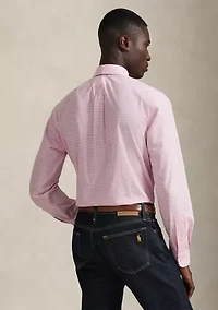 Classic Fit Gingham Stretch Poplin Shirt