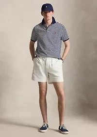 Classic Fit Striped Mesh Polo Shirt