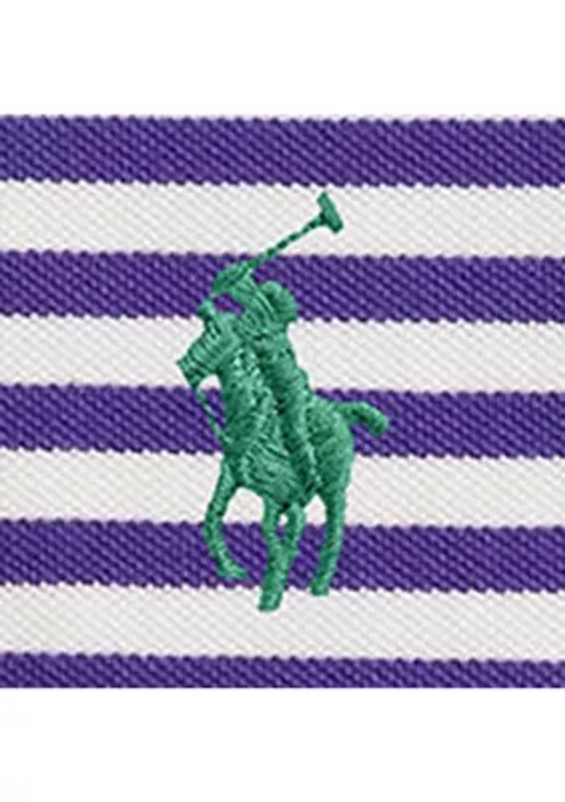 Classic Fit Striped Mesh Polo Shirt