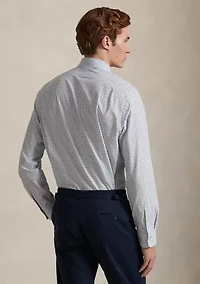 Classic Fit Plaid Stretch Poplin Shirt