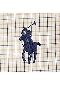 Classic Fit Plaid Stretch Poplin Shirt