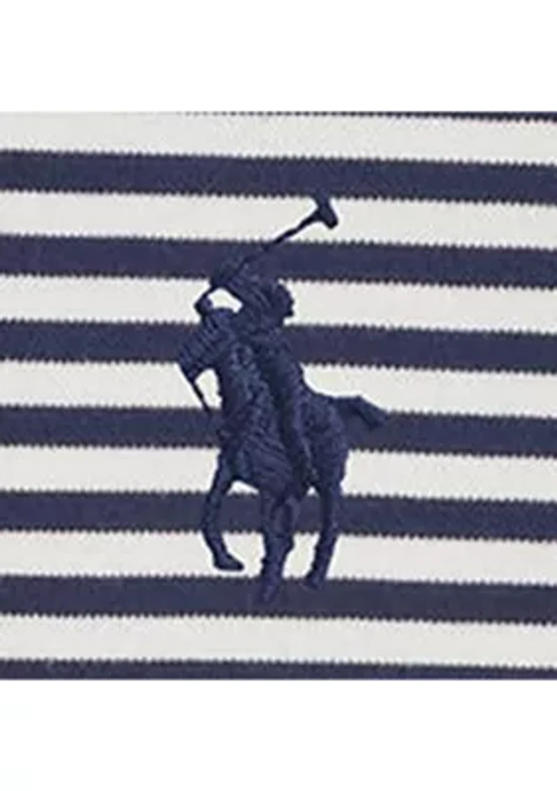 Men's Classic Striped Soft Cotton Polo Shirt