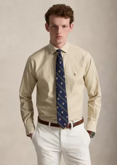 Classic Fit Striped Stretch Oxford Shirt