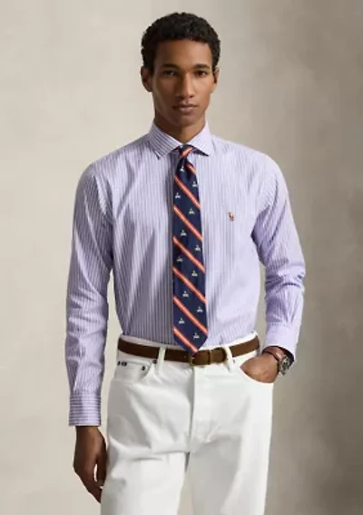Classic Fit Striped Stretch Oxford Shirt
