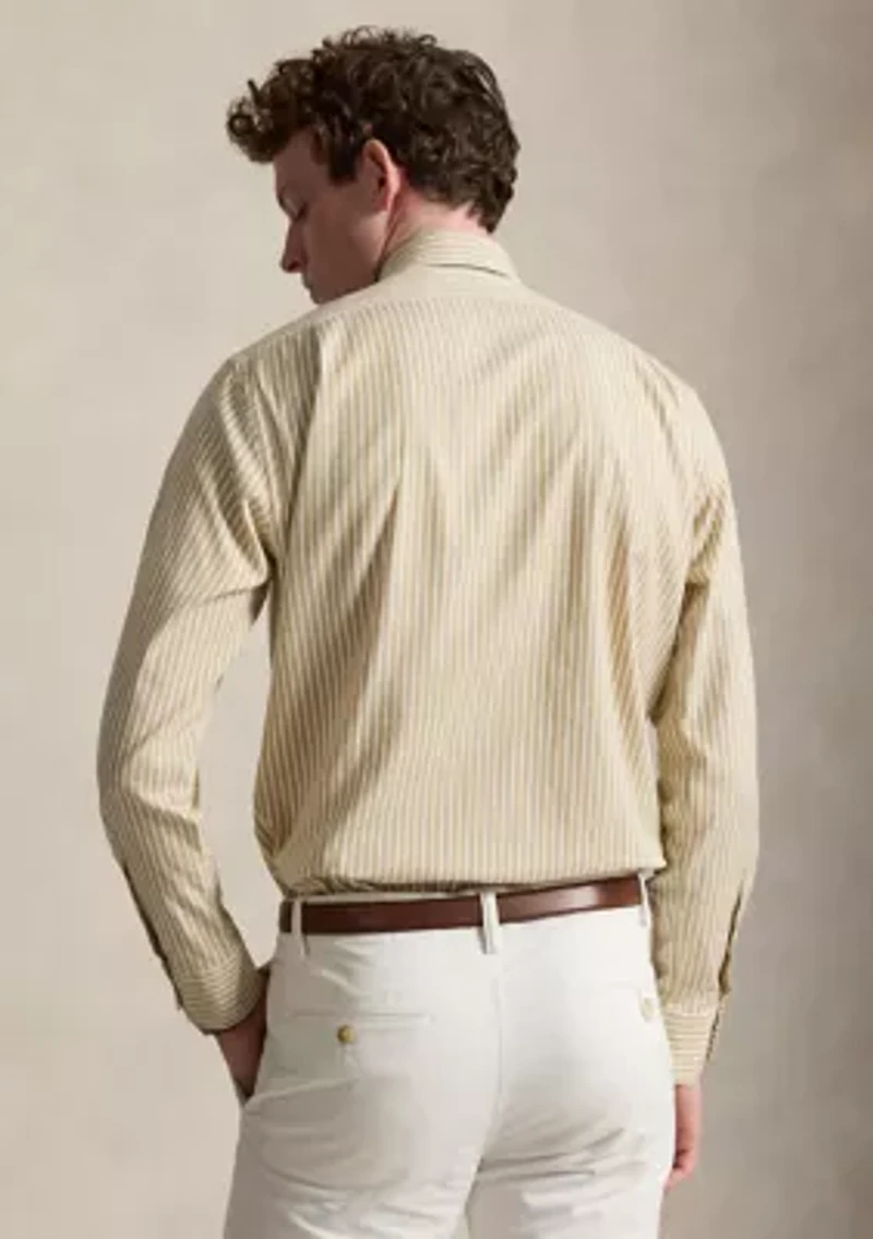 Classic Fit Striped Stretch Oxford Shirt
