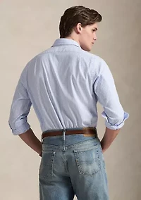 Classic Fit Striped Stretch Oxford Shirt