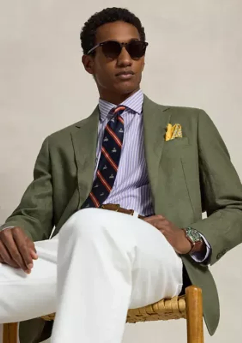 Classic Fit Striped Stretch Oxford Shirt