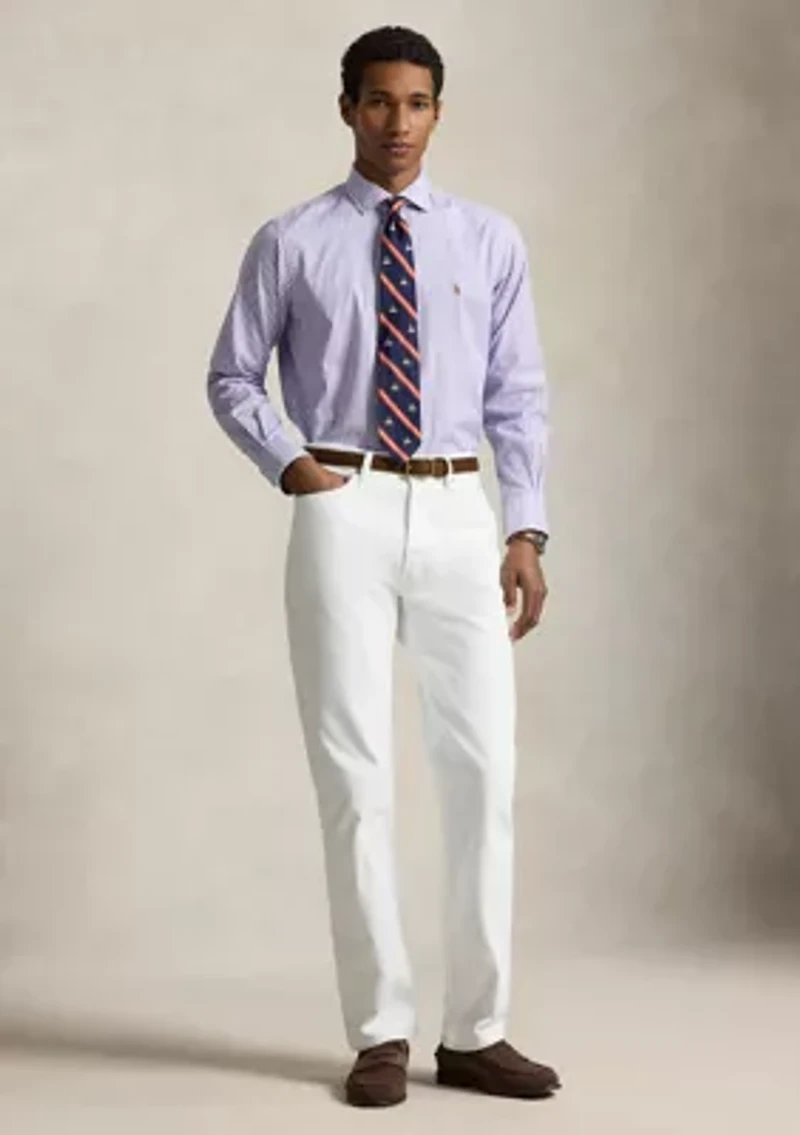 Classic Fit Striped Stretch Oxford Shirt