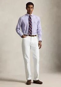 Classic Fit Striped Stretch Oxford Shirt