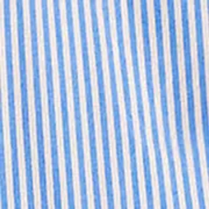 Classic Fit Striped Stretch Poplin Shirt